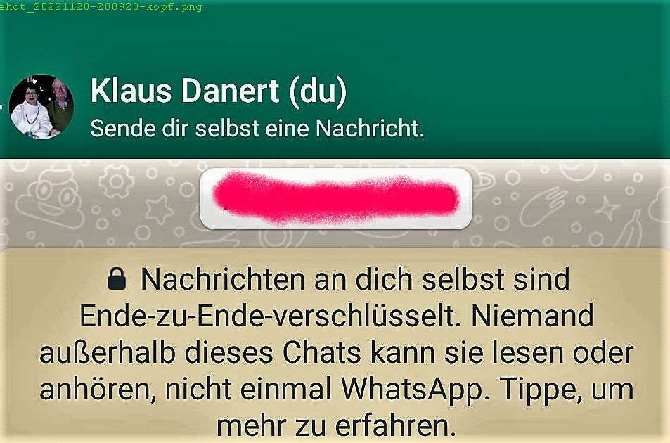 Whatsapp-Selbsrnachrichr
